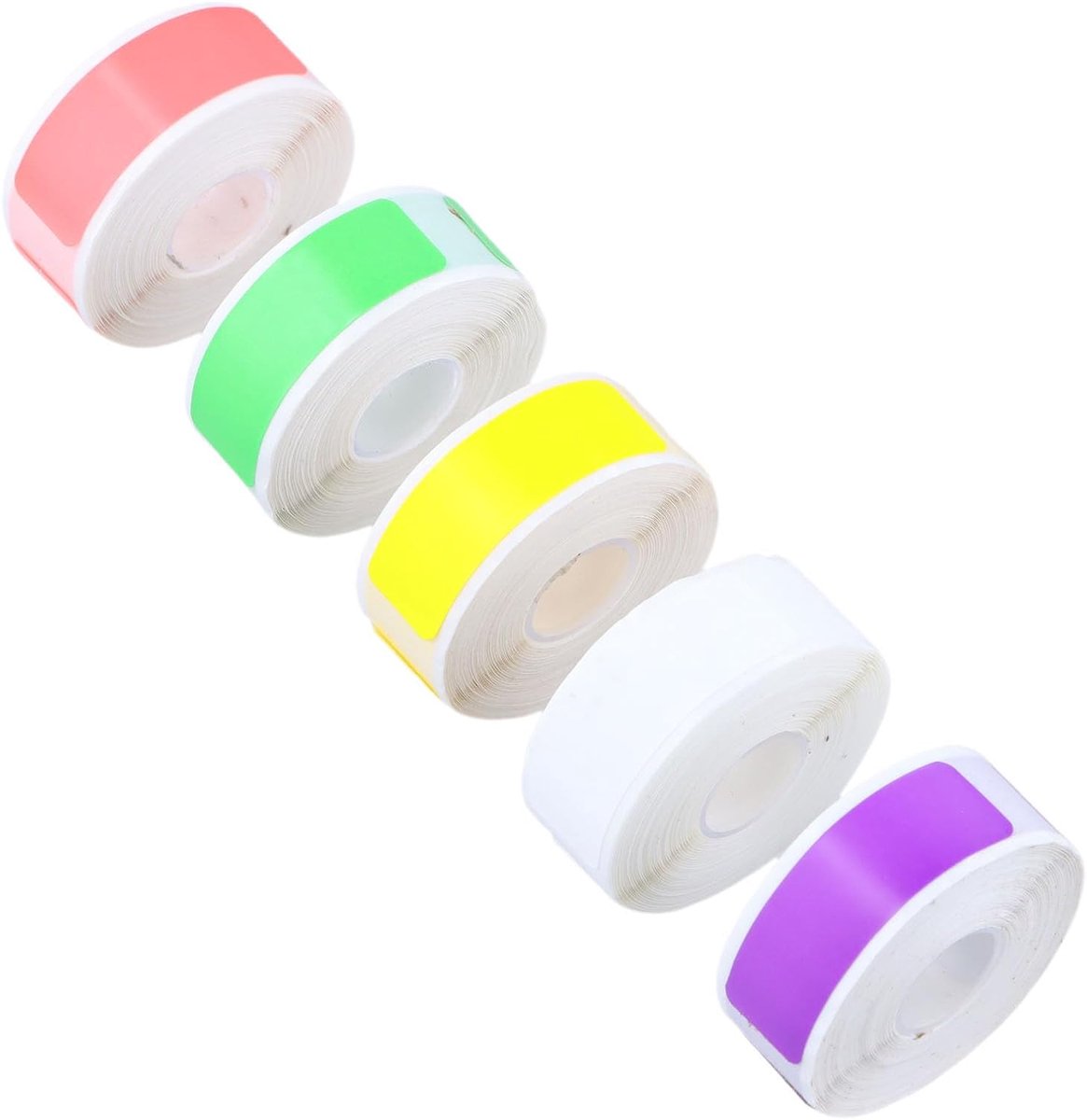 Thermo-etiketten 12 x 40 mm - zelfklevend - 5 kleuren - ideaal voor kleurcodering - ShopVlot