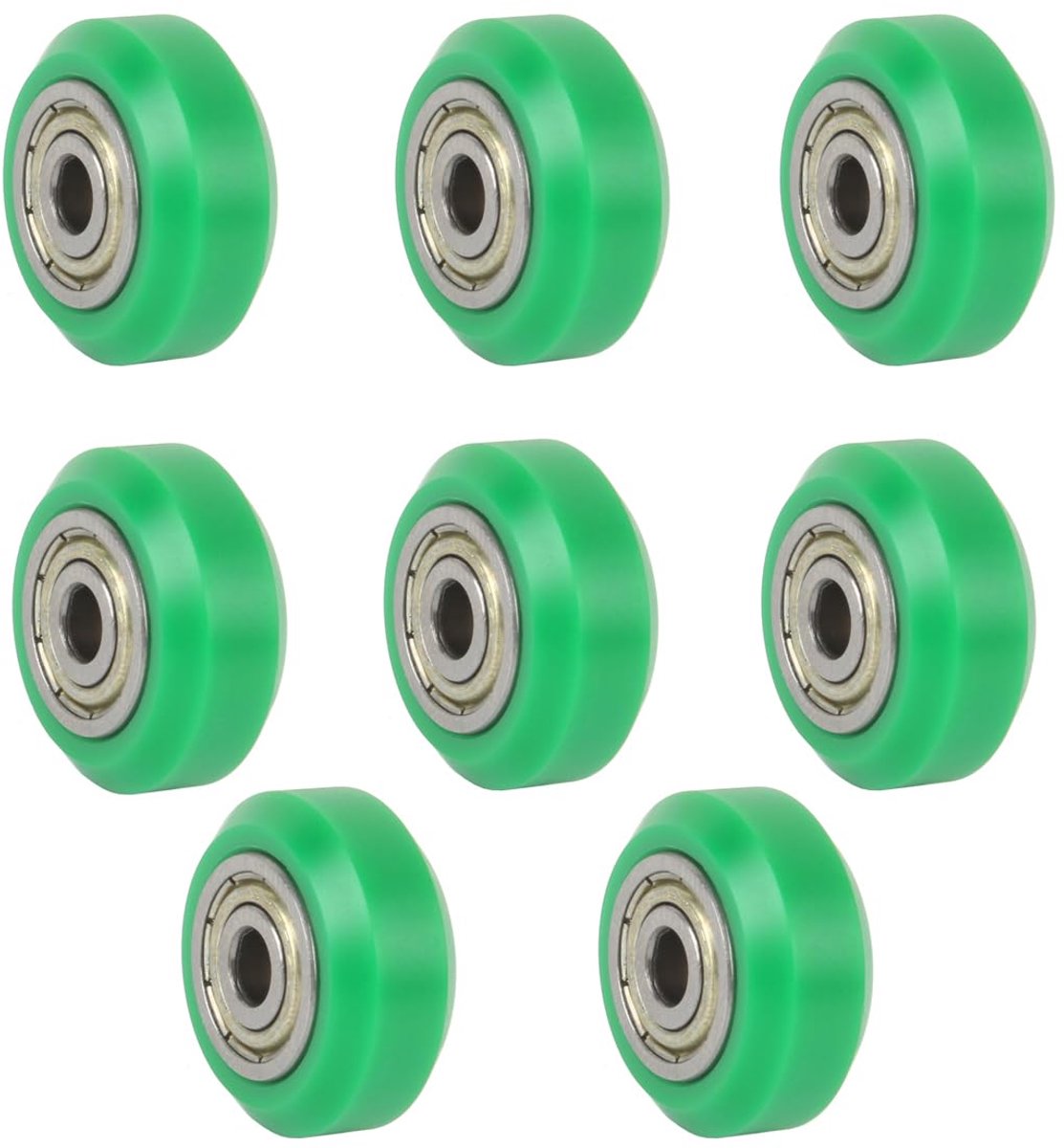 POM wielen OD 24mm - dubbele lagers - groen - soepel en nauwkeurig voor 3D-printers - ShopVlot