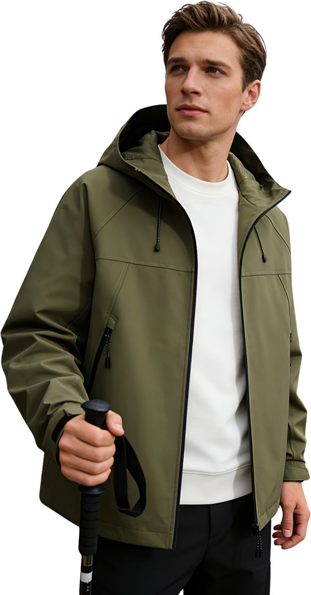 Currero Zomerjas Heren Tussenjas Zomerjack Volwassenen Windjack Windbreaker Outdoor Varen Groen