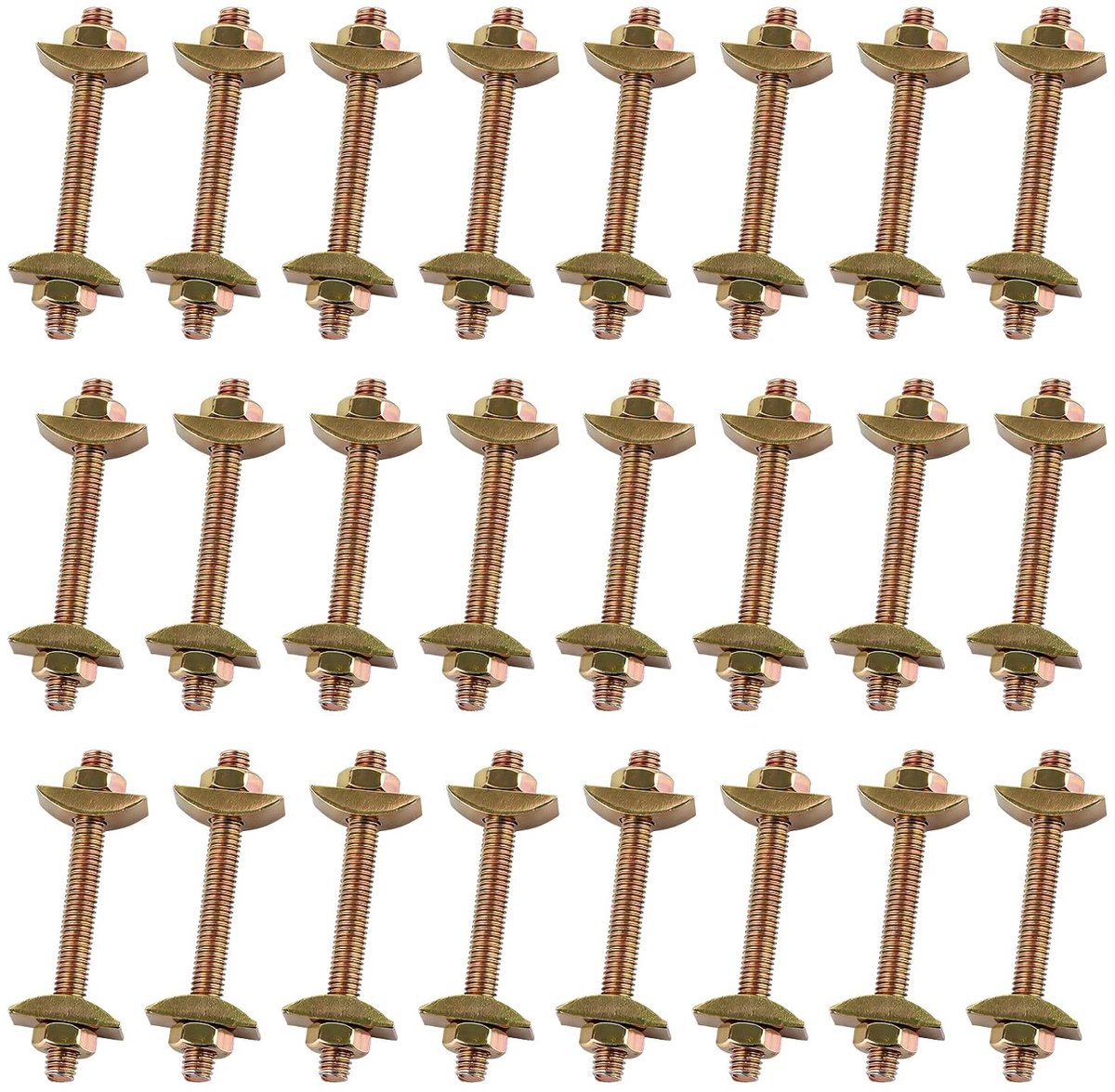 24pcs Worktop Connectors M8 x 100mm Furniture Connectors Table Top Connectors Furniture Plate Connectors for Worktop - ShopVlot