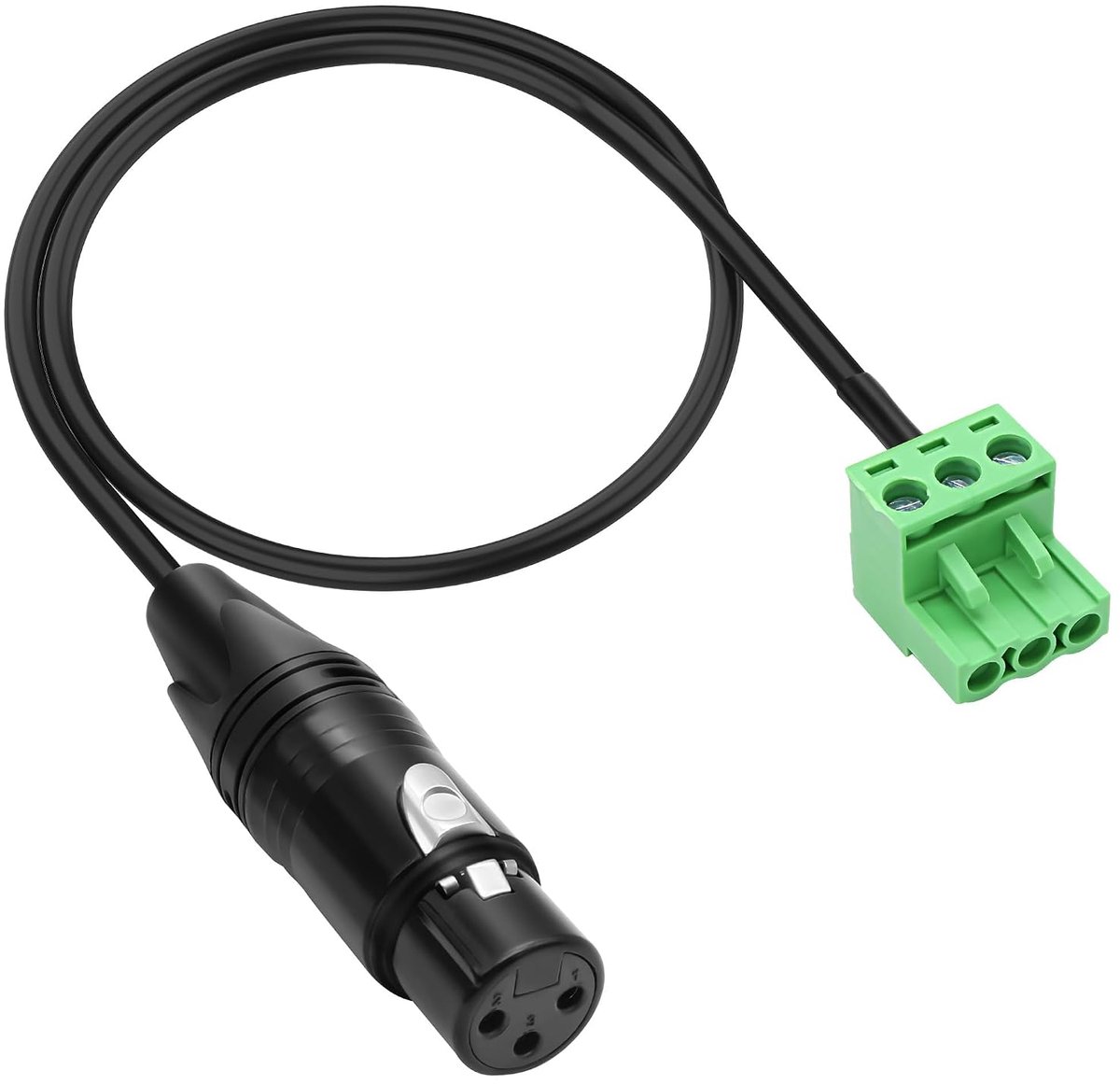 XMSJSIY XLR to 3 Pin Phoenix Cable 3P F/M to PHX3M NBKF/2EDG-5.08 3 Pin PCB Screw Terminal Block Adapter Plug for - ShopVlot