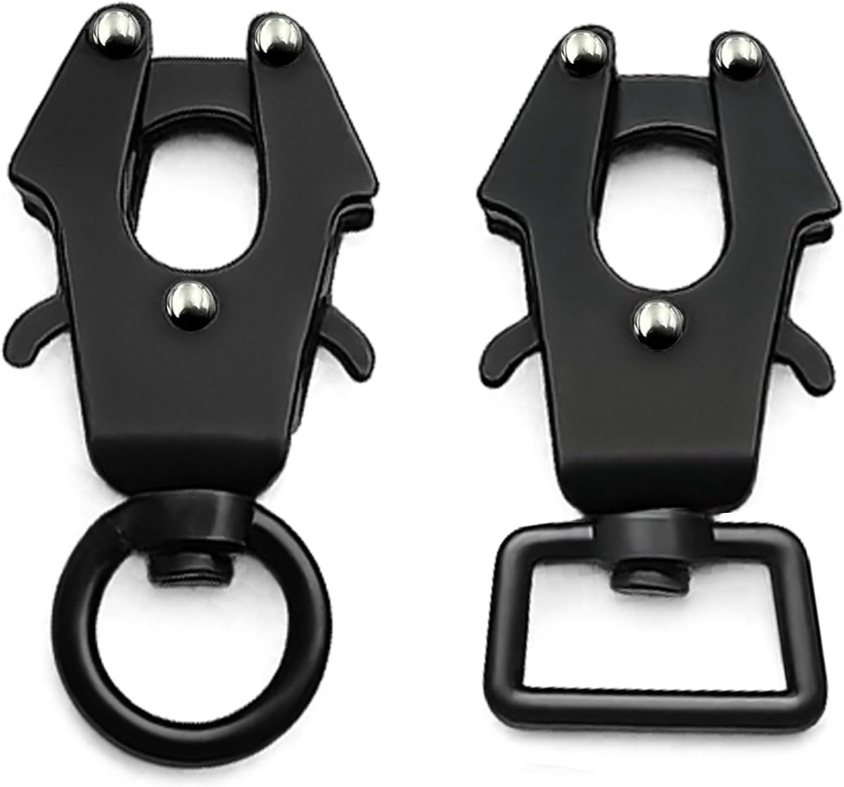 2 stuks kikkerclip, hondenriem, gespen, groot, met kikkergesp, tactische karabijnhaak, hondenriem, karabijnhaak, 360° - ShopVlot