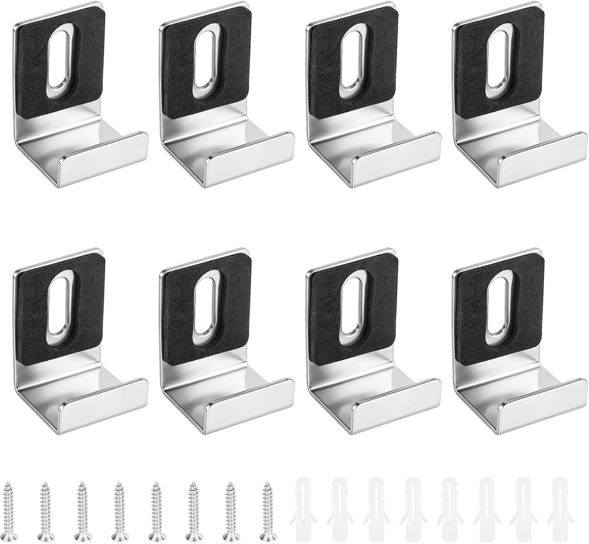 8 stuks zware spiegelclips opknoping kit, spiegel hanger houder, frameloze wandmontagebeugel hardware voor - ShopVlot