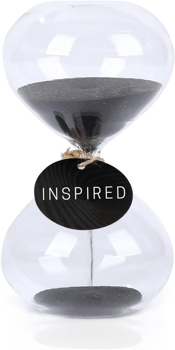 Hourglass Fluffy Belly Shape Hourglass 30 Minutes Black Sand Glass Decorative Hourglass Medium Hourglass for Home - ShopVlot