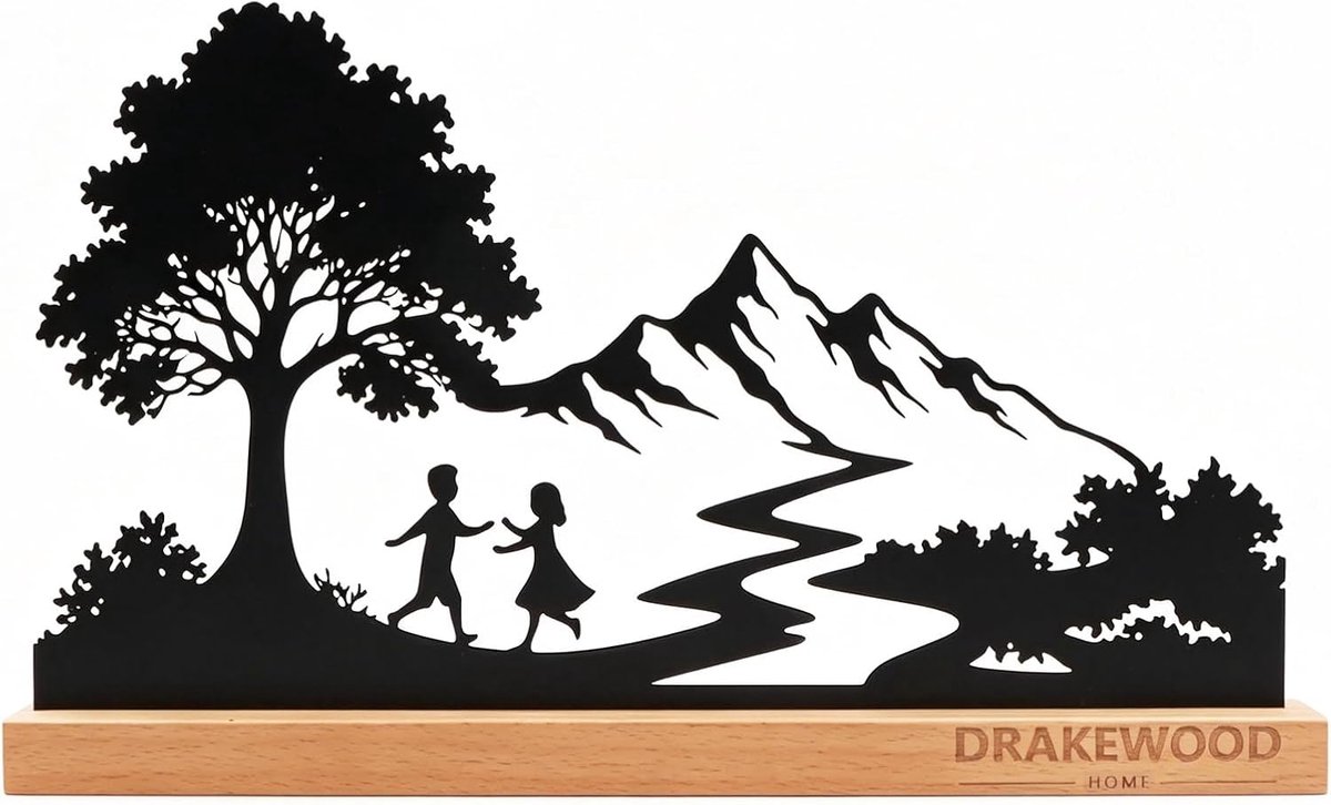 DRAKEWOOD Kinderdecoratiefiguur silhouet boom sculptuur standaard - ShopVlot
