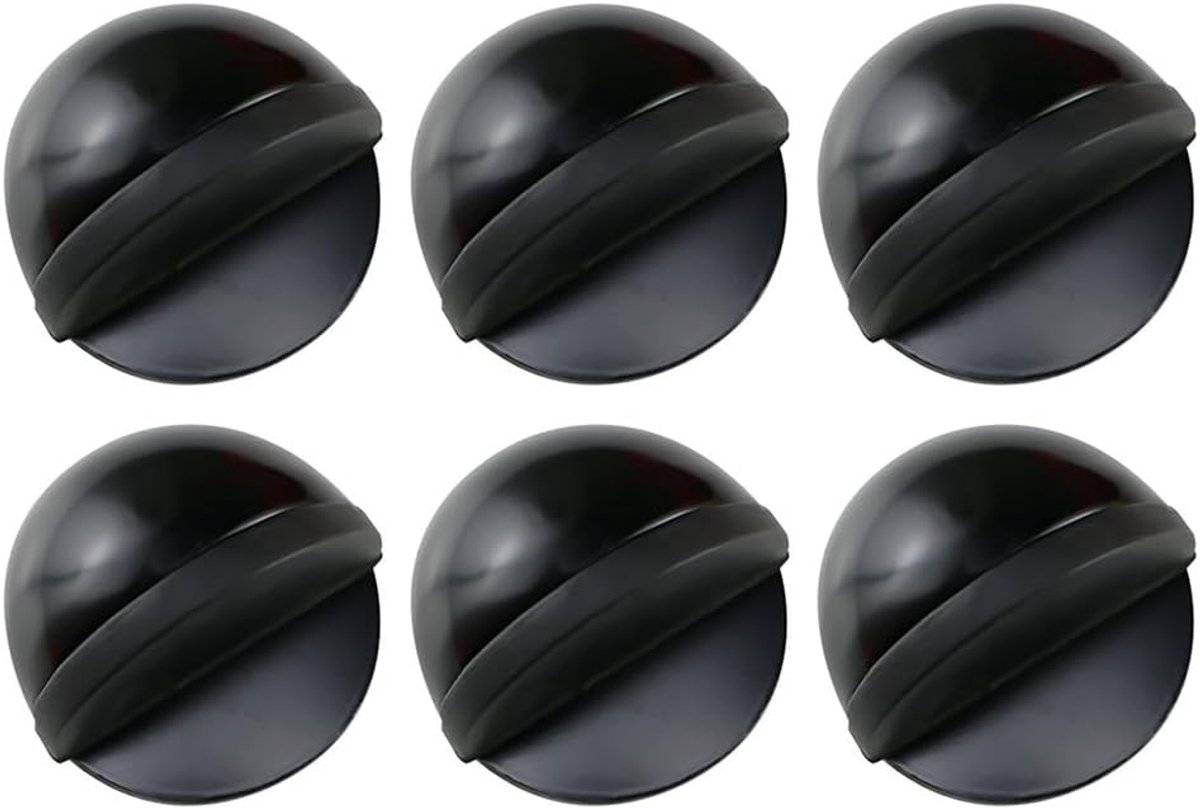 Anlising Pack of 6 Stainless Steel Self Adhesive Floor Door Stopper Door Stopper Self Adhesive for Bedroom, Bathroom - ShopVlot