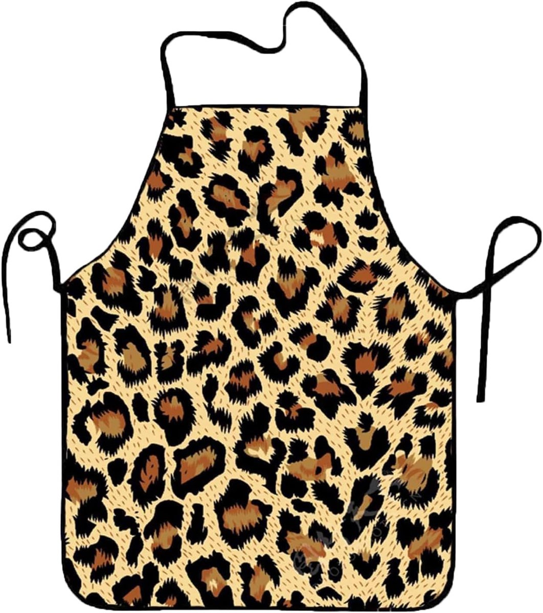 Kitchen Apron for Women, Leopard Personalized Apron, Waterproof Kitchen Apron for Men, Fashion Kitchen Apron, Men's - ShopVlot