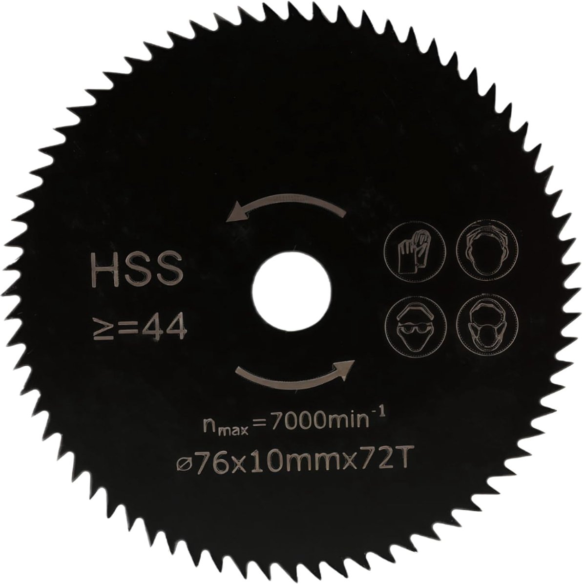 1 x 75 mm circular saw blade suitable for wood, PVC and metal, 72Z for wood, copper, aluminium, plastic and soft - ShopVlot