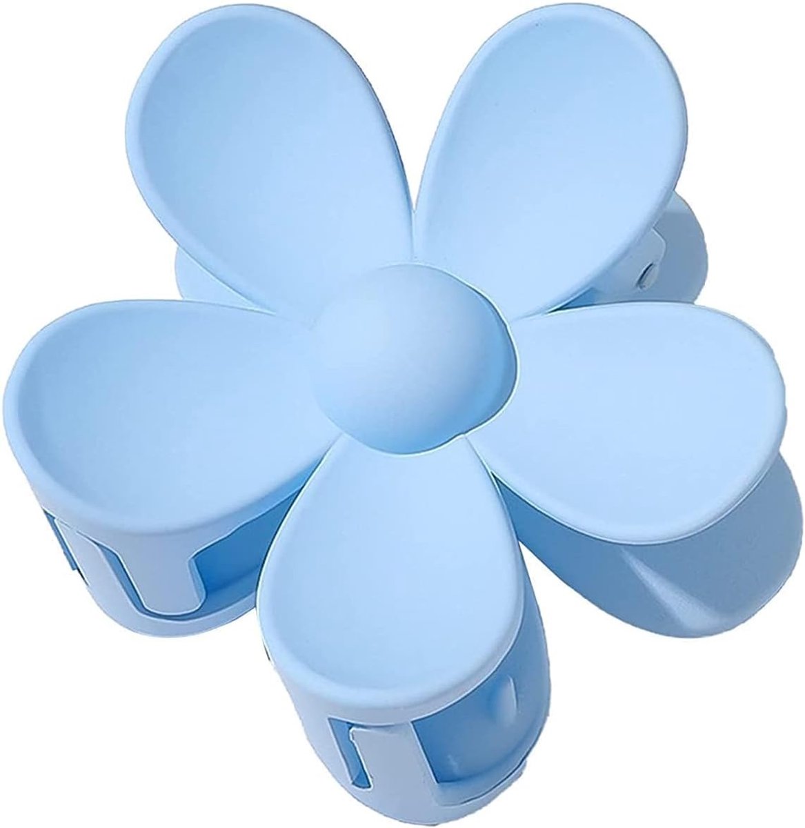 Floral Hair Clip with Robust Holder, Blue Hair Accessory for Thin and Thick Hair (Sports/Daily Use/Party), Floral - ShopVlot