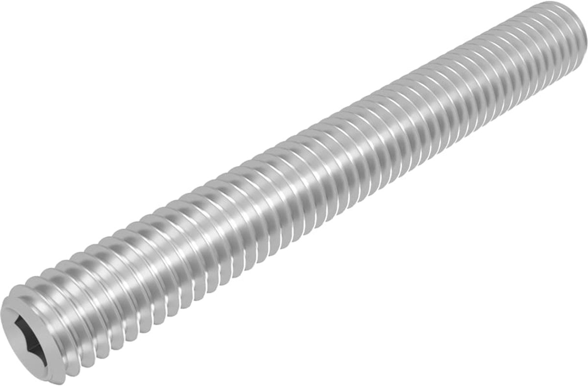 SECCARO set screw with conical tip M5 x 40 mm, stainless steel V2A VA A2, DIN 913 / ISO 4026, hexagon socket, 20 pieces - ShopVlot