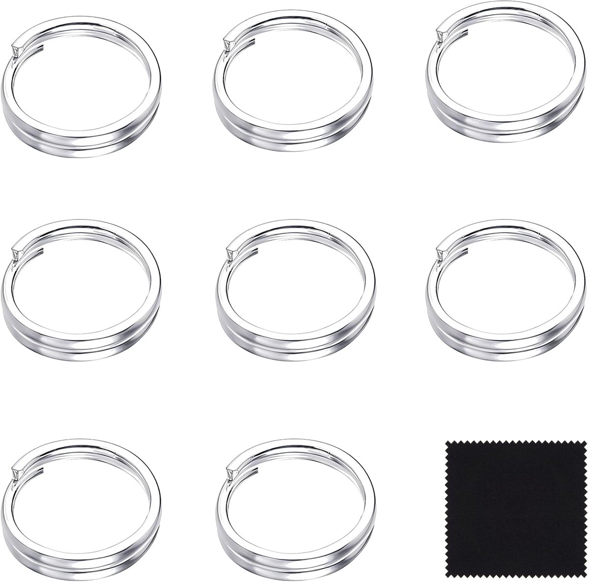 simarro 8 Pcs Bending Rings Silver 925 Double Loop Bindings 6mm Silver Jump Rings Small Metal Rings Connectors for - ShopVlot