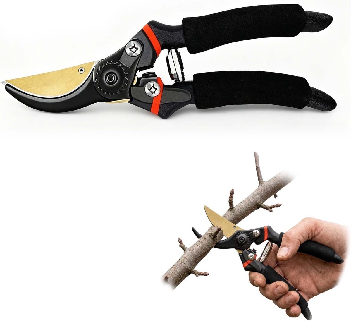 Snoeischaar 220mm - Ergonomische rozen- en plantenschaar - Scherpe snede - Ideaal voor takken tot 35mm - ShopVlot