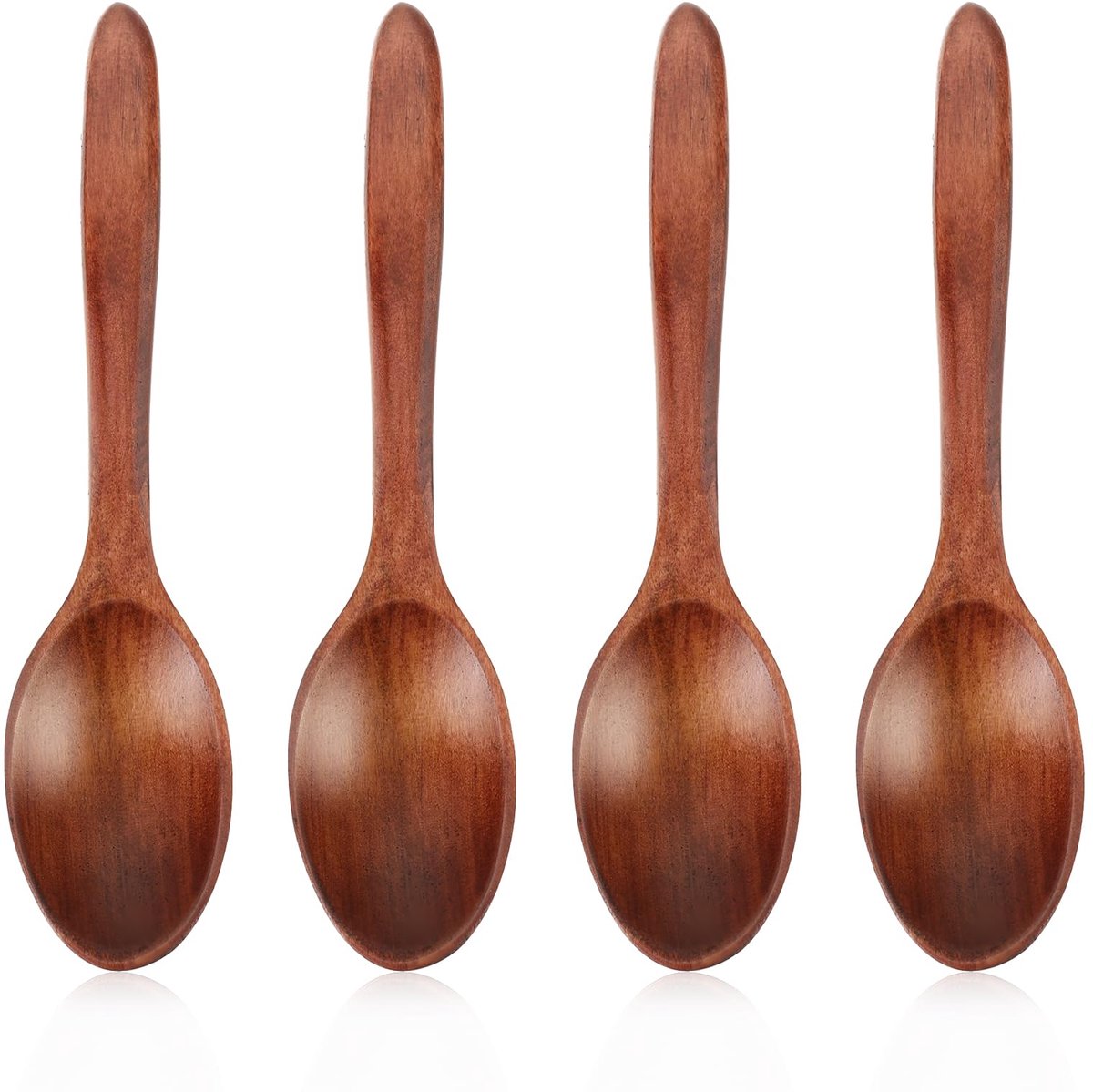 Set van 4 houten lepel voor koken en serveren