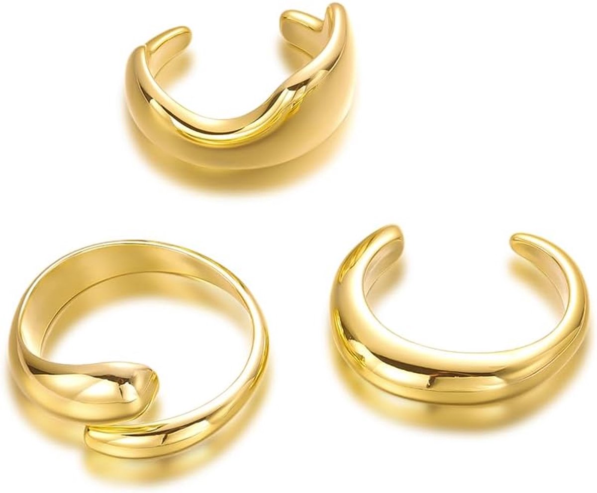 Set van 3 armbanden voor vrouwen - open ontwerp - verstelbaar - voor dagelijks gebruik - ShopVlot