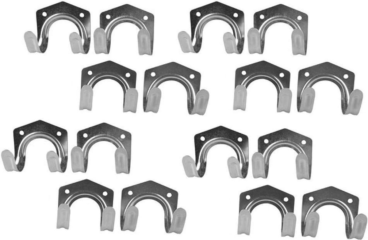 Gereedschapshaken set van 16 stuks - stevig - eenvoudig te monteren - ideaal voor schutting en schuur - ShopVlot