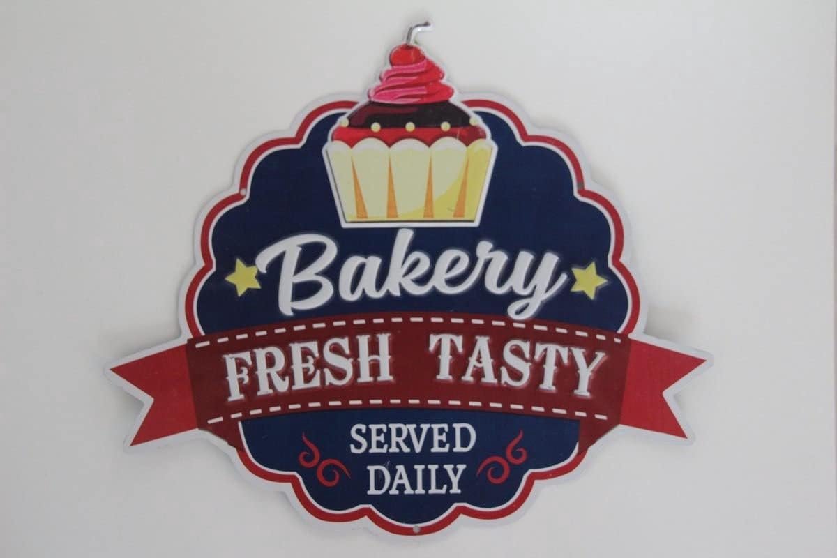 Decoboard 28x25cm - Bakery Fresh Tasty - Hout - Voor decoratieve doeleinden - ShopVlot