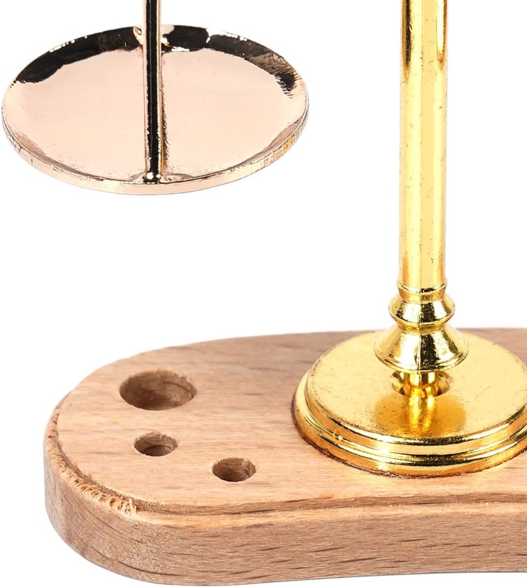 Miniatuur weegschaal - 1:12 schaal - met 6 balansgewichten - realistisch en duurzaam - ShopVlot