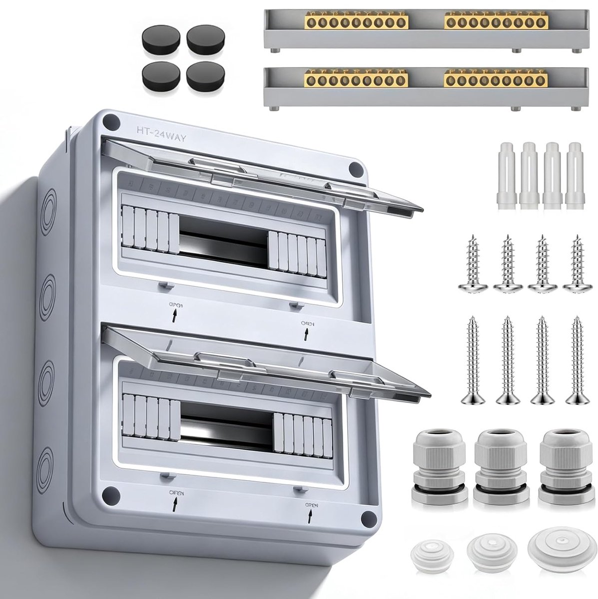 Verdeeldoos opbouw 24 modules - IP65 zekeringkast - voor vochtige ruimtes - ideale oplossing voor buitenruimtes - ShopVlot