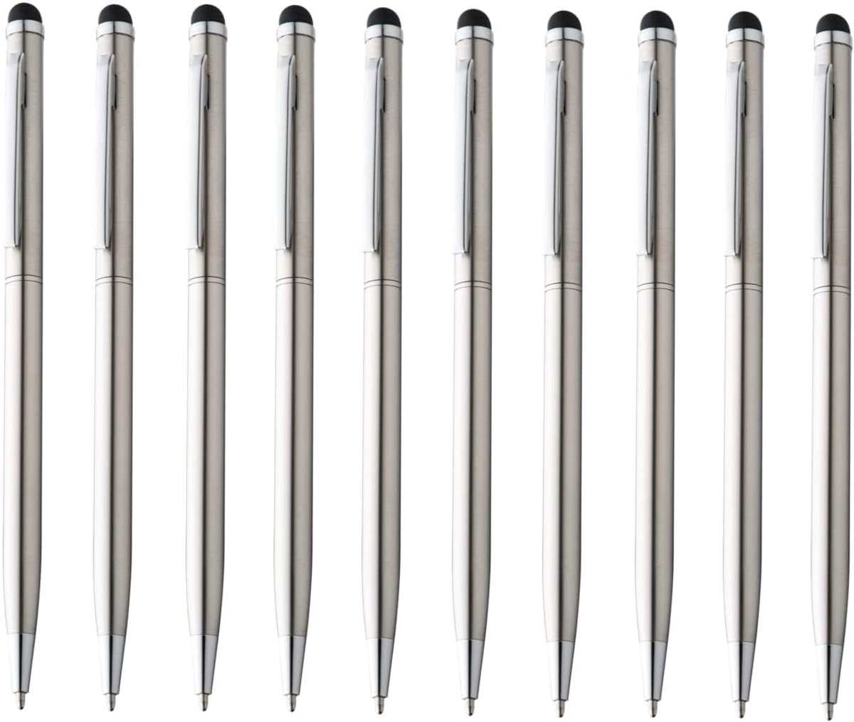 Balpen set van 10 - Slank metalen ontwerp - Elegante twistbalpen - Ideaal voor kantoor en thuis - ShopVlot