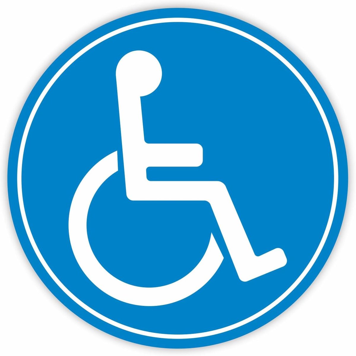 Rolstoelsticker 20 cm - Zelfklevend - Weerbestendig - Geschikt voor wasstraat - ShopVlot