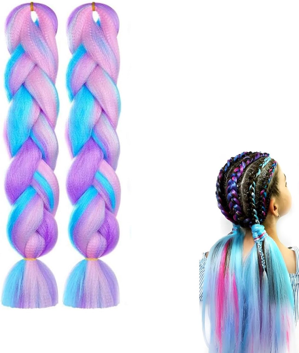 Vlecht Extensions 24 Inch - 4 Kleuren Synthetisch Haar - Ideaal voor Vlechten - 2 Stuks - ShopVlot