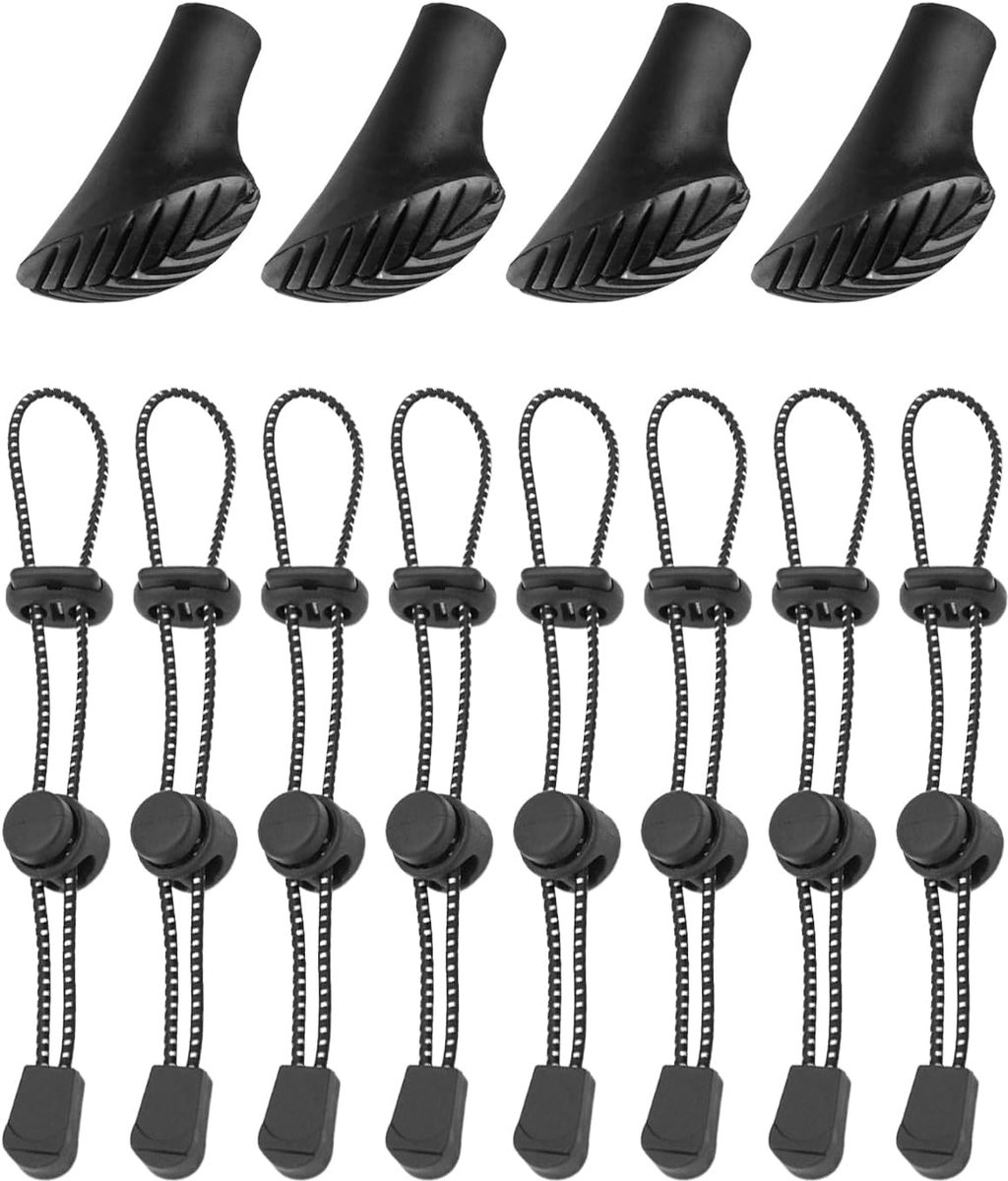 Elastische touwset 8 stuks - Wandstok voetbeschermers 4 stuks - Outdoor bevestigingsaccessoires - ShopVlot