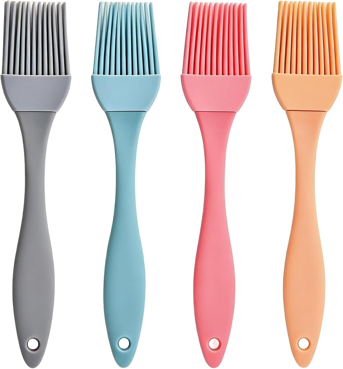 Keukenkwast 4 stuks - siliconen gebakkwast - hittebestendig - perfect voor grillen - ShopVlot