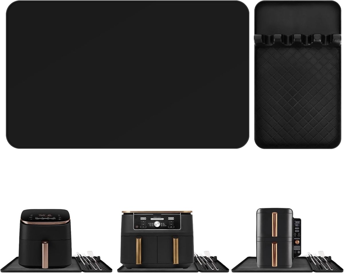 Siliconen mat 48 x 30 cm - hittebestendig - bescherming voor keukenwerkblad - ideaal voor airfryer - ShopVlot