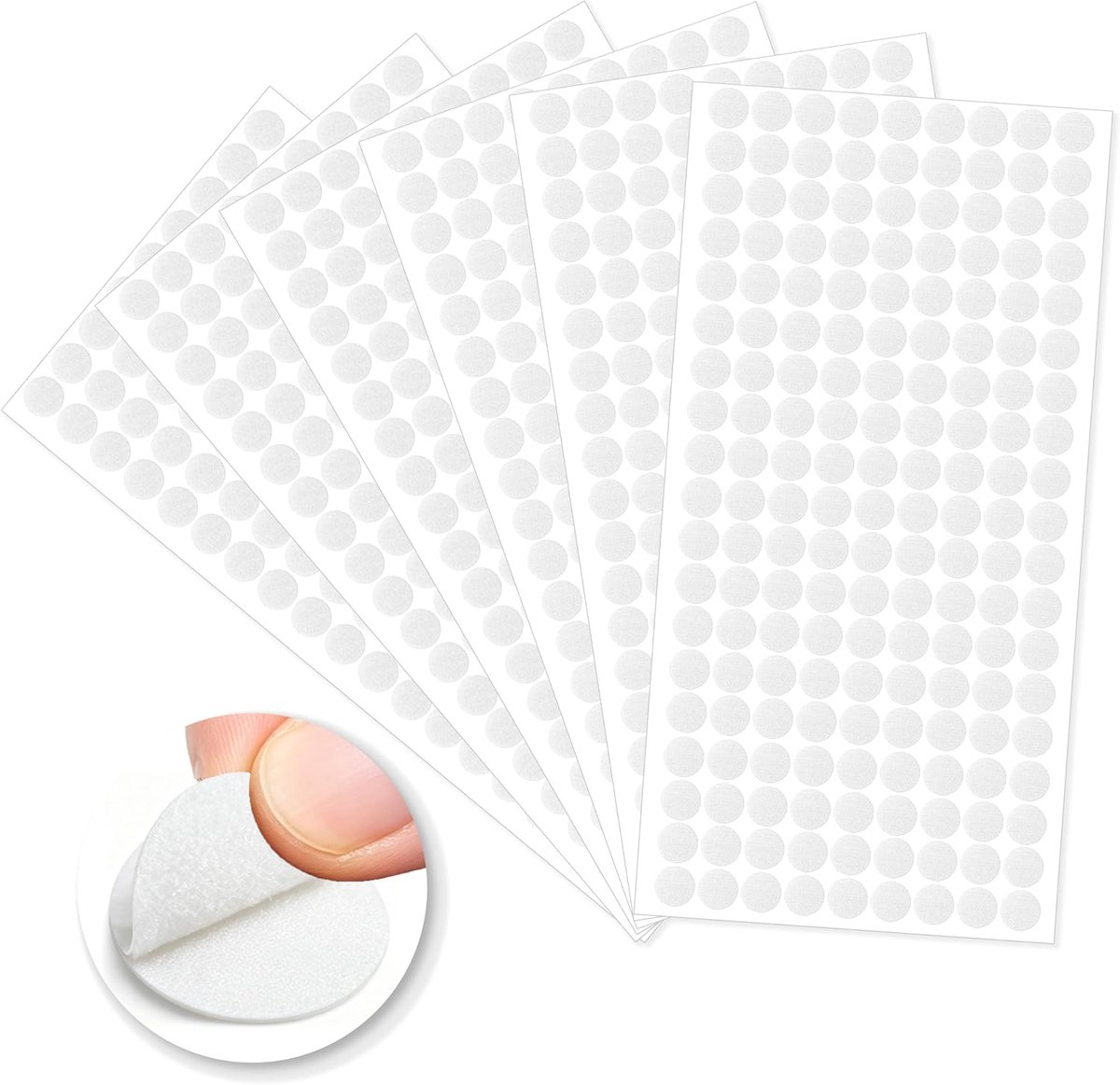 Zelfklevende ronde stickers 10mm - wit - sterke hechting - ideaal voor knutselen - ShopVlot