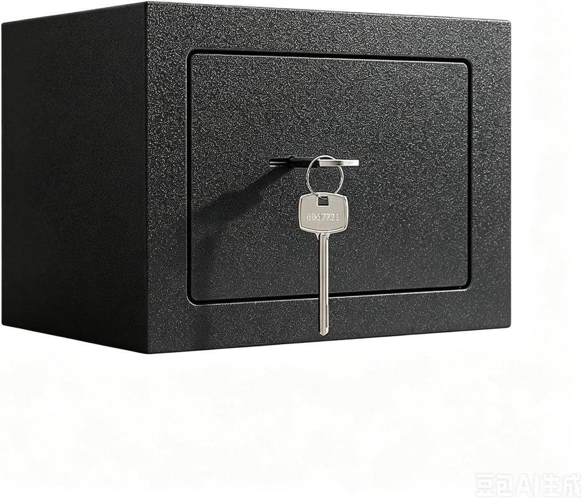 Mini-kluis 23 x 17 x 17 cm, stalen spaarpot met sleutel voor waardevolle spullen, inclusief 2 sleutels en bevestigingsschroef