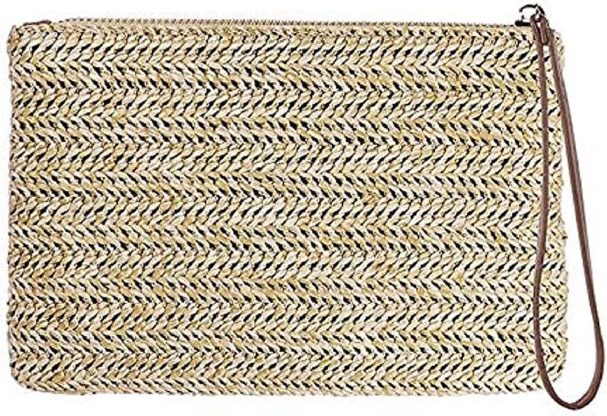 Clutch Wallet Dames - Geweven Envelop Tas - Linnen - Stijlvol en praktisch - ShopVlot