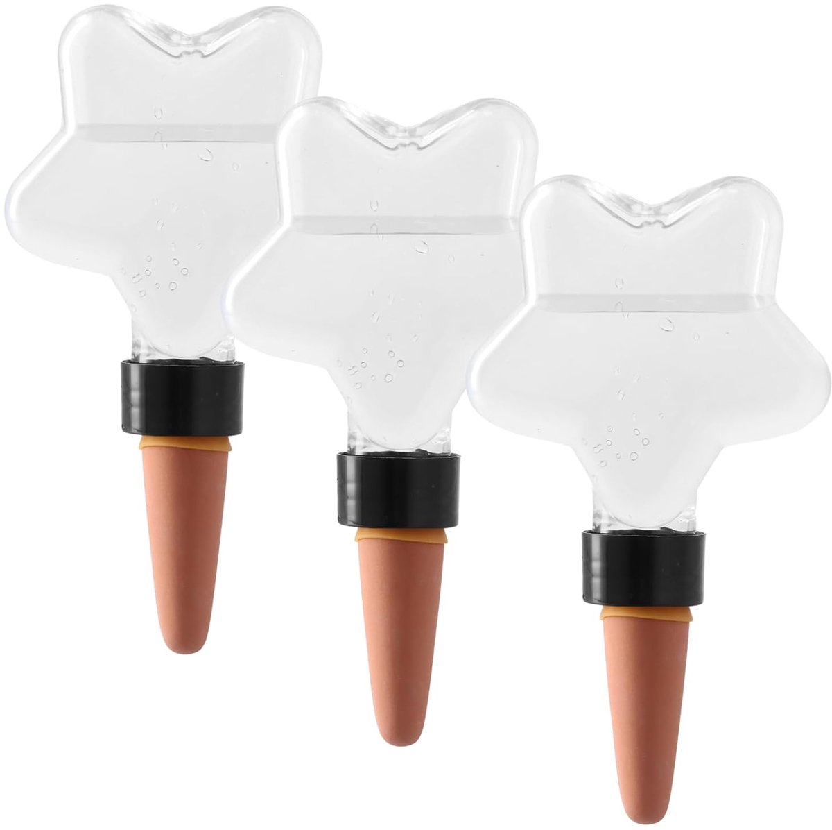 Irrigatieballen 3 Stuks - 200 ml - Terracotta en Plastic - Zelfwaterend voor Planten - ShopVlot