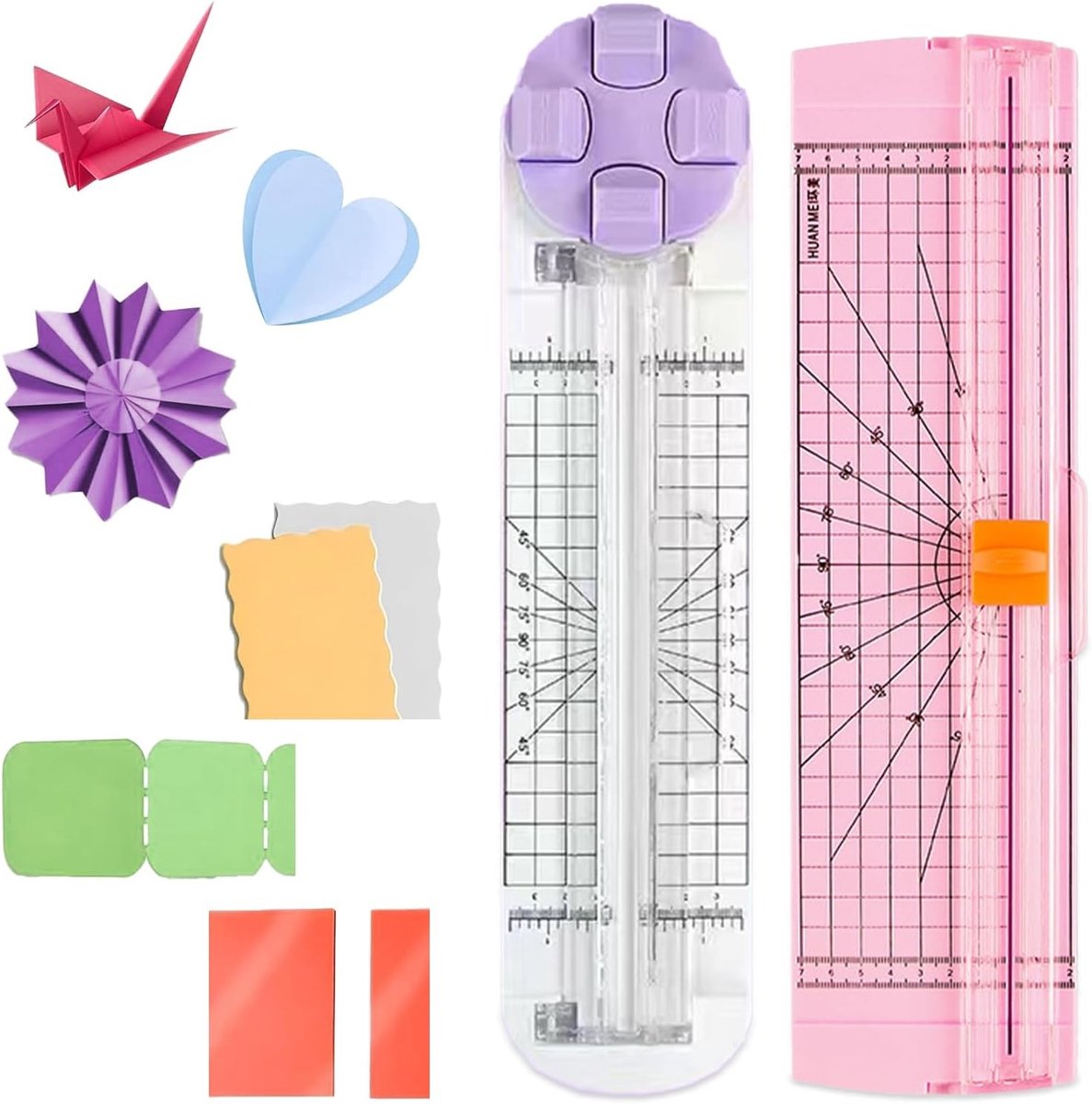 4-in-1 Papier Snijder Set voor Scrapbooking, Kaarten en DIY Projecten, Inclusief Kleine Snijtools en Groeven