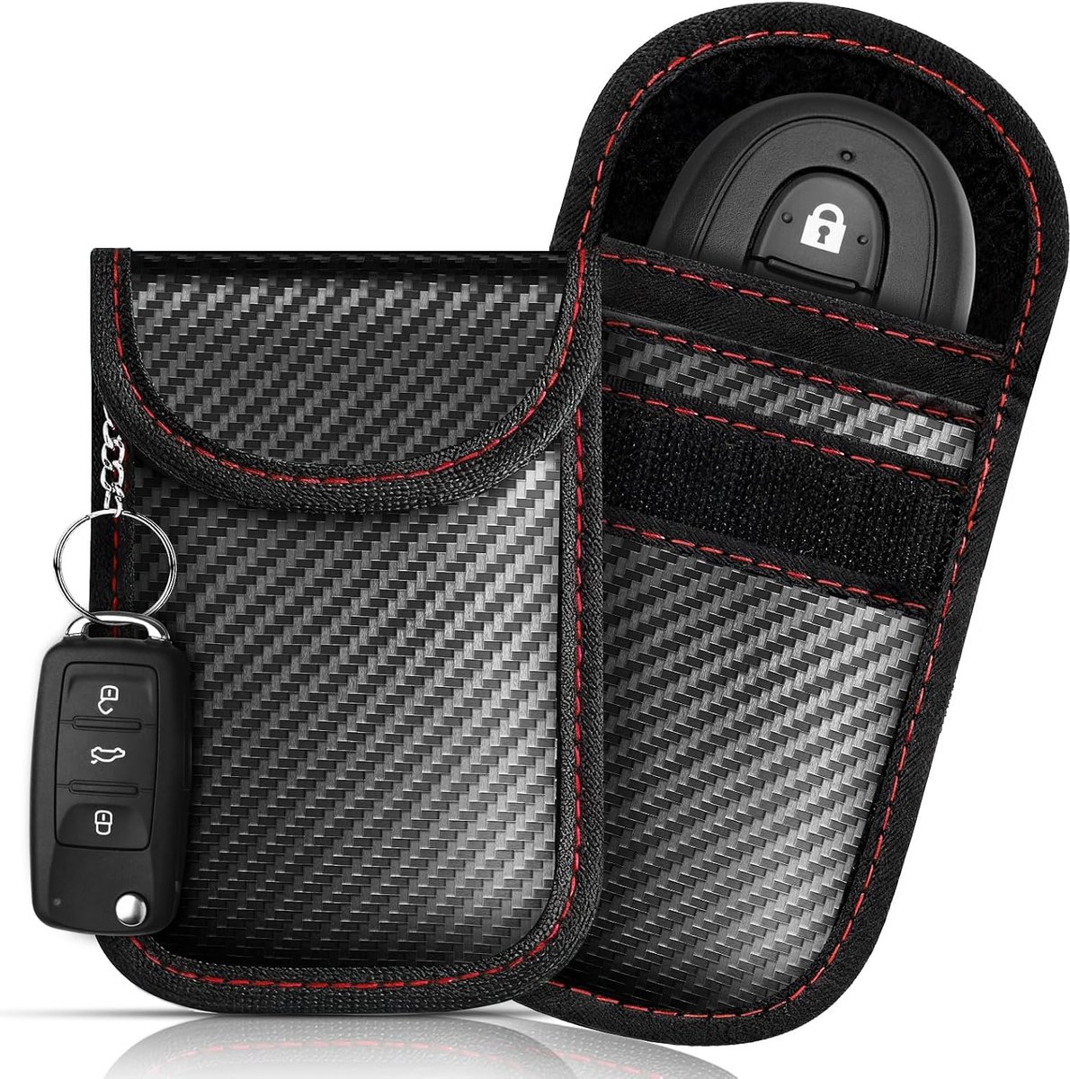 Keyless Go bescherming autosleutels - RFID sleutelhanger - carbon fibre - luxe uitstraling - ShopVlot