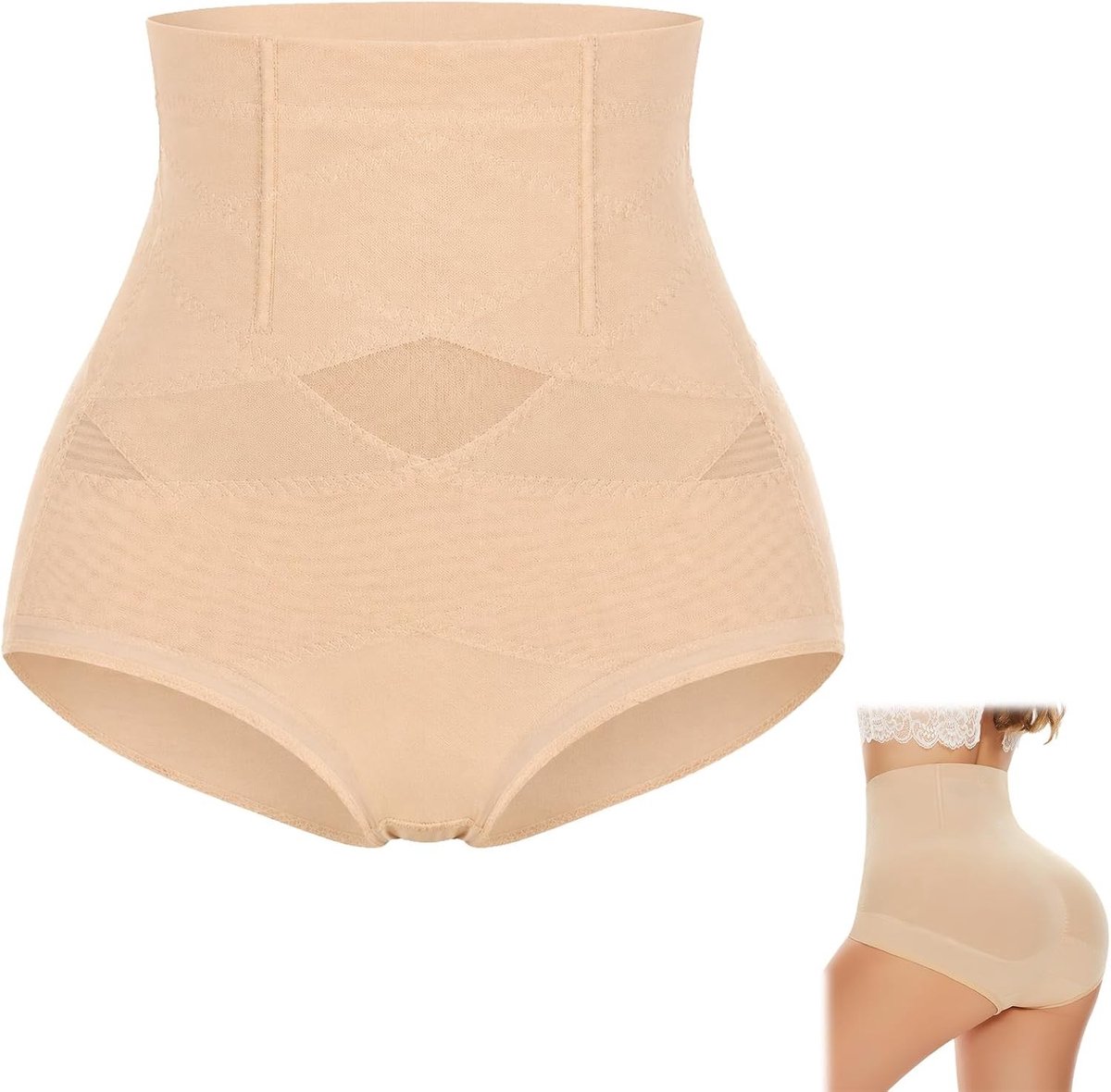 Naadloze Hoge Taille Shapewear Thong voor Dames – Buikcorrigerende Onderbroek met Billift, Comfortabele Body Shaper voor Jurken, Kantoor en Feestelijke Gelegenheden