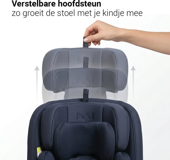 Novi Baby® Goliath Premium Autostoel - I-Size - Draaibaar - Dark Chocolat van Novi Baby® — afbeelding 4