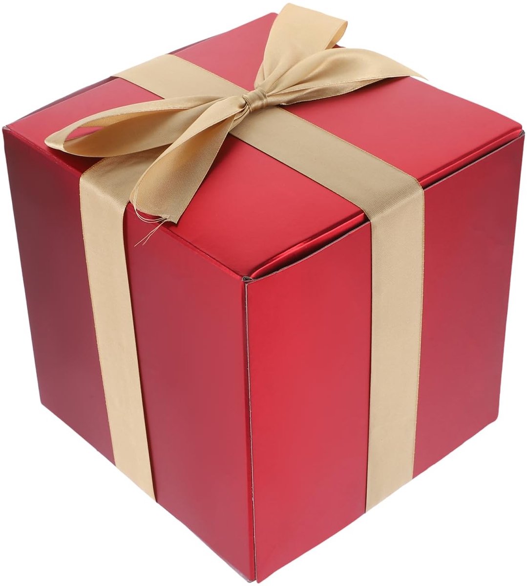 Dailygoods- Geschenkdoos Kubusvorm - Stevige Kartonnen Verpakking - Kerstdozen met Deksel - Opbergdoos voor Kerstaccessoires - Persoonlijke Montage - Elegant Design - Cadeauverpakking