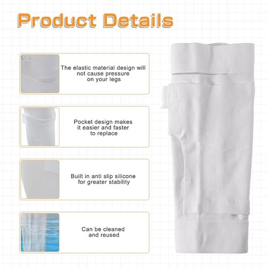 Dailygoods- Beenzak met riem - Rekbare Beenzakhouder - Urinezakhouder/Catheterhouder - Ademend Katoen - Maat M - Machinewasbaar - Urinezak van Dailygoods — afbeelding 4