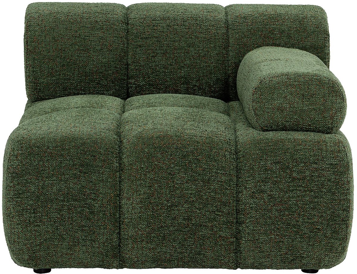 Vente-unique Fauteuil met rechte rugleuning in gemêleerde stof - Groen FACIVIL