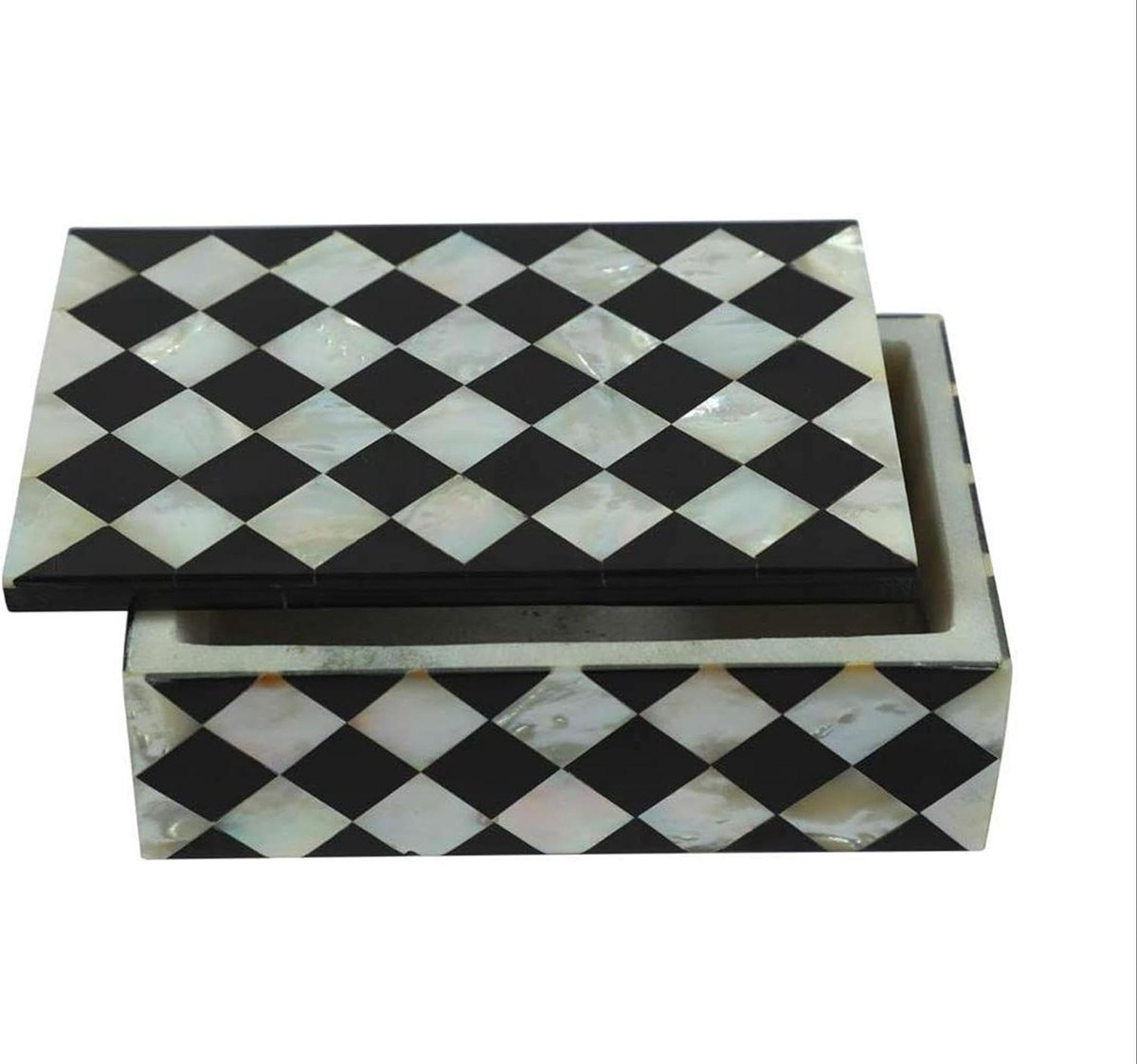 Sieraden Organizer - Decoratieve Doos - Sieraden Opbergen - Handgemaakt Inlegwerk - 105 cm - Multicolor