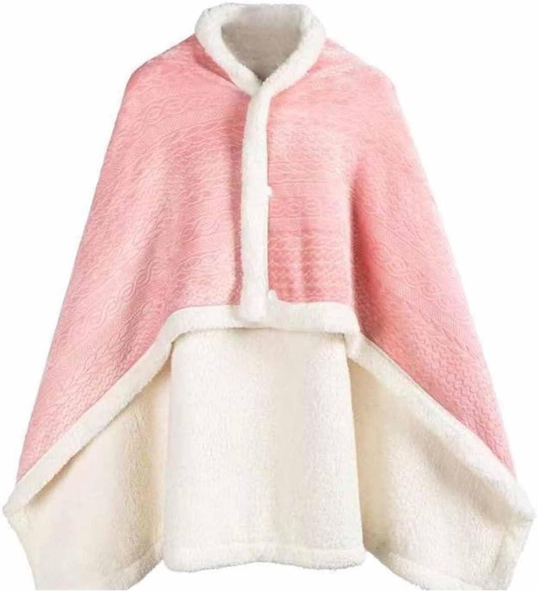 Zachte Deken Sjaal - Comfortabele omslagdoek - Warmte en comfort - Met knoopsluiting - 85x120 cm - Grijs