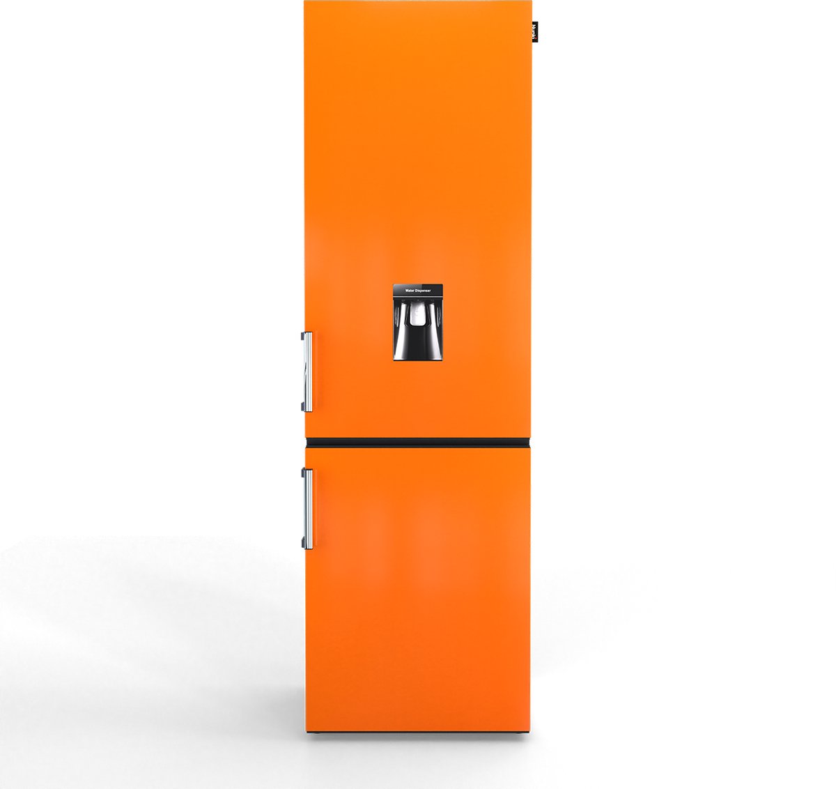 NUNKI LARGEH2O-AORA / Combi Bottom Koelkast, E klasse, 268l,, Waterdispenser, Bright Orange, Gloss (ALL sides)