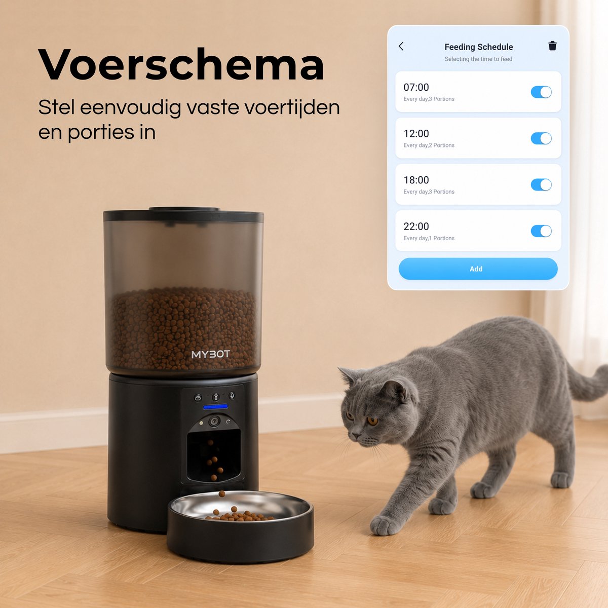 MYBOT Automatische Voerbak met Camera - 4L - App-besturing thumbnail 6