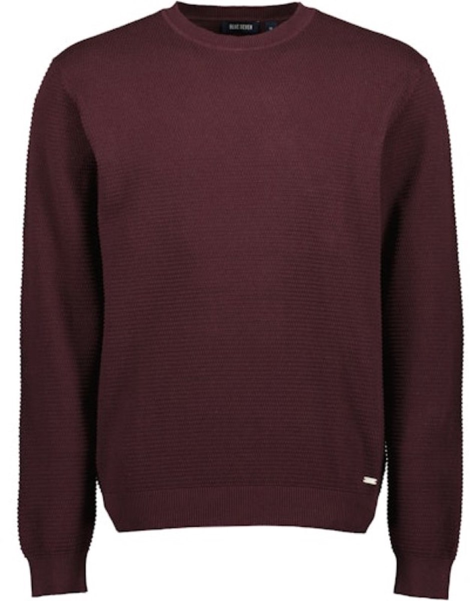 Blue Seven - heren - Trui 376527 bordeaux gebreid maat L