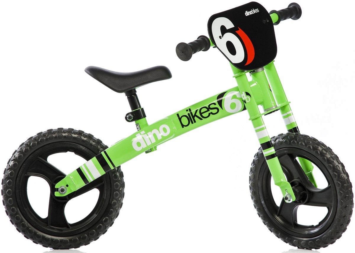 Dino Bikes Loopfiets Groen – Kinder Loopfiets met Verstelbaar Zadel – Vanaf 2 Jaar