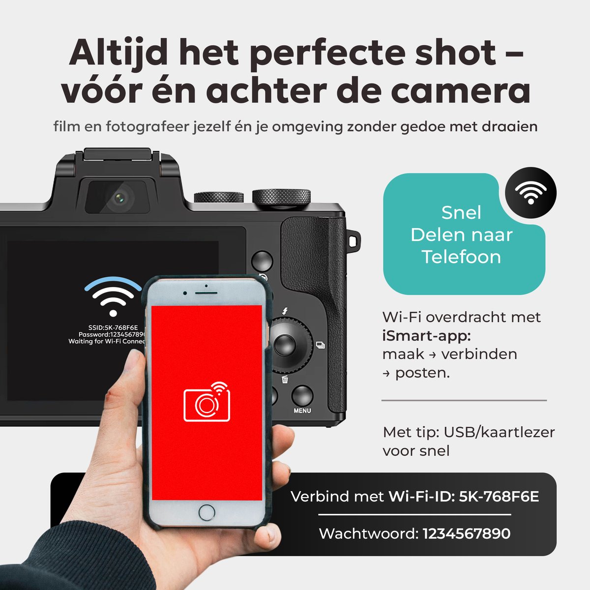 Kiekz Fotocamera 88MP - Compactcamera met 16x Digitale Zoom thumbnail 6