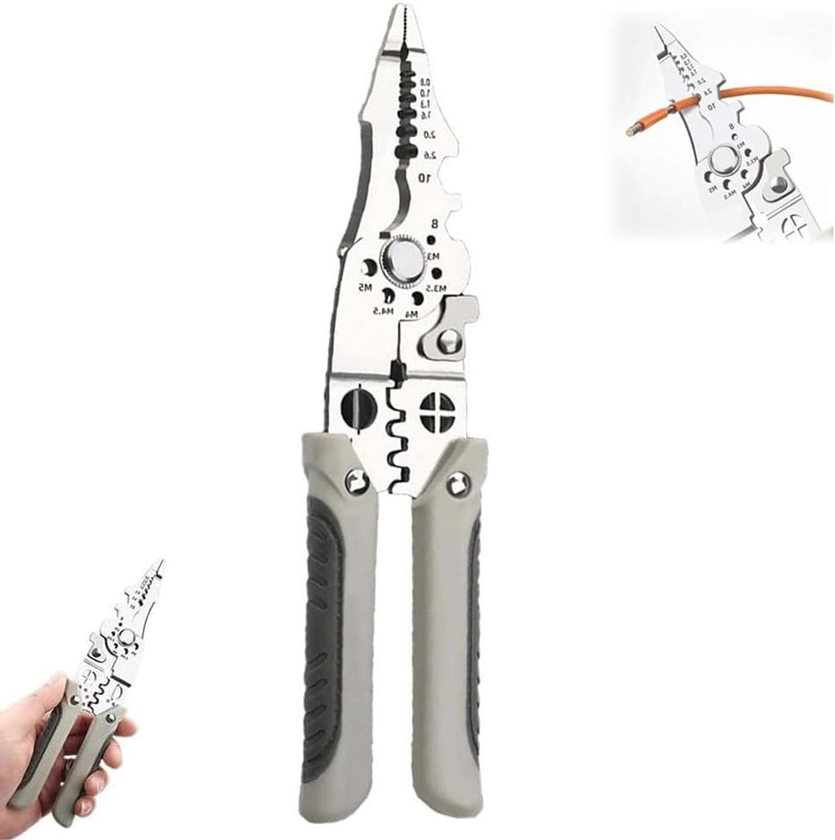 Multifunctionele Draadstripper - Draadstriptang Kniptang - Elektrisch Onderhoud - Geïntegreerd Gereedschap - 2 stuks - One Color