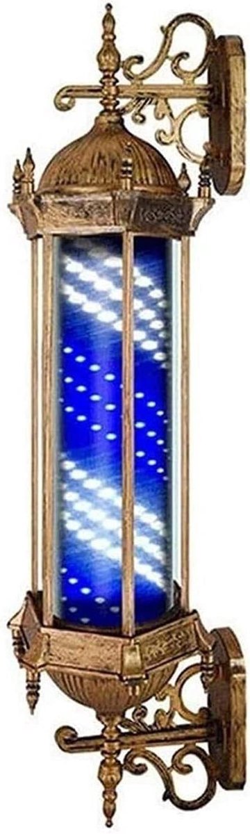 Kapperspaal Lamp - Kappersbord Draailamp - Zichtbaarheid Vergroten - Roterende LED Verlichting - 90cm - Blauw Wit