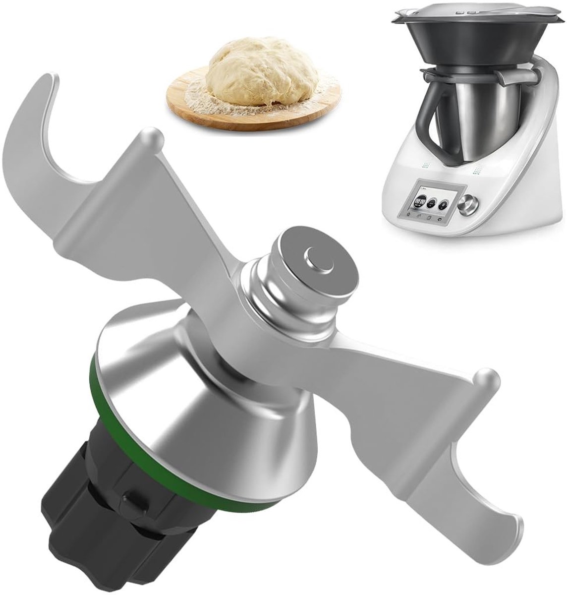 Dailygoods- Deegmes roestvrij staal - Deegmixer - Deegkneder - Snelle reiniging - Veilig in gebruik - Ideaal voor brood/pizza/cake