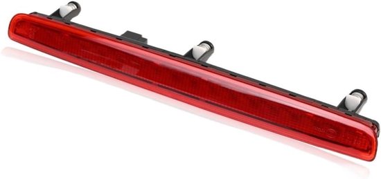 Rood LED derde remlicht met zwarte montageclips.